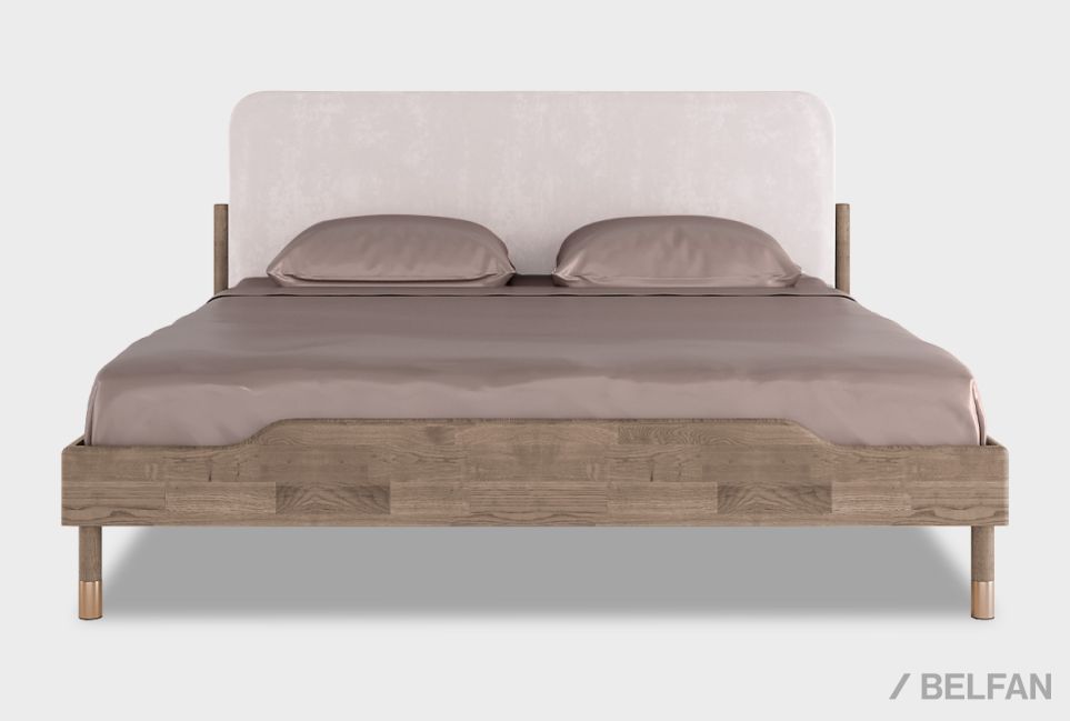 Кровать "Меридиан" (мягкое изголовье) массив дуба 3