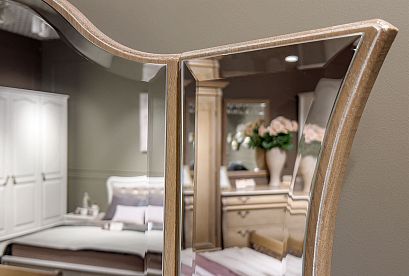 Стол туалетный "Тэфи"; *ММ-216-06; амбэр с белой патиной