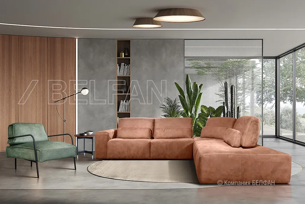 БАКСТЕР угловой диван с оттоманкой #9