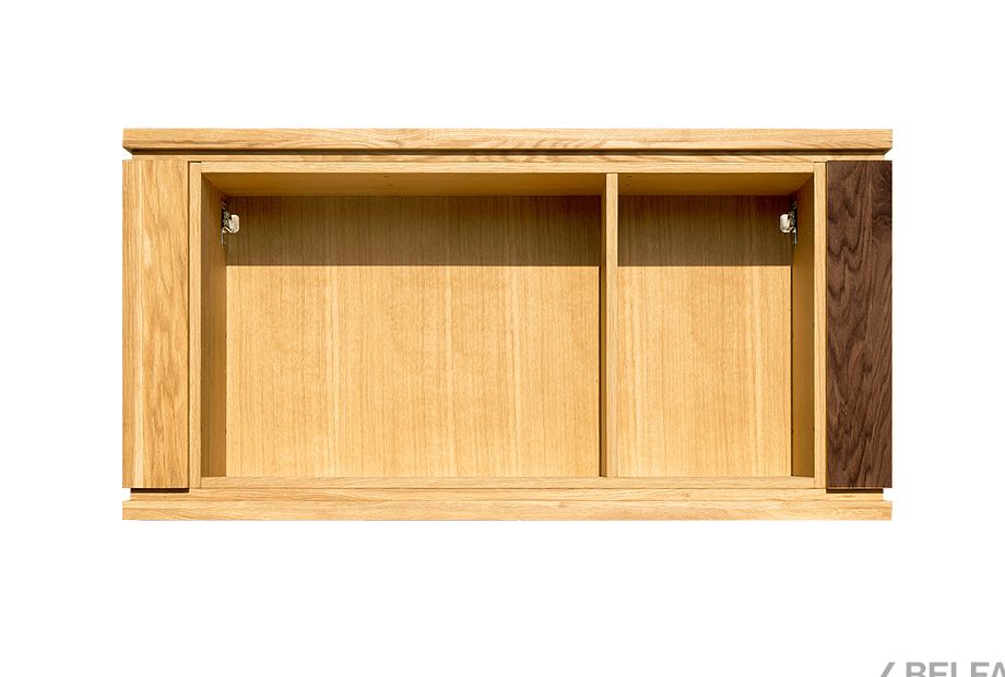 Полка настенная открытая "Берген" 117 массив и шпон дуба 1