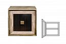 Модуль настенный "Cube Design" 1; фасад "стекло"; левый; серый дуб, белёный дуб