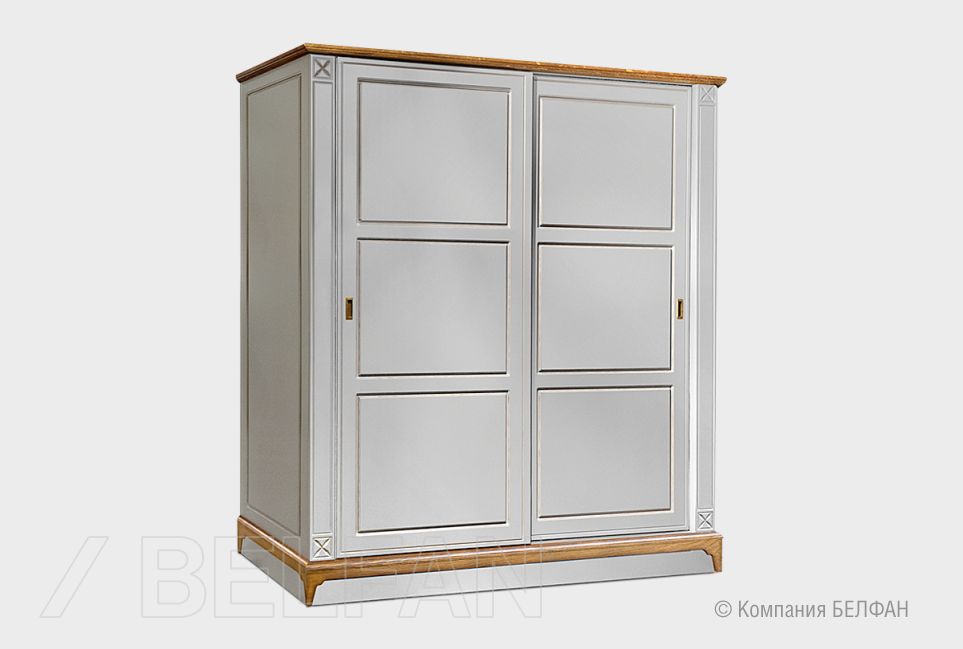 Шкаф-купе 2-х дверный "Brianson" массив и шпон дуба, МДФ 1