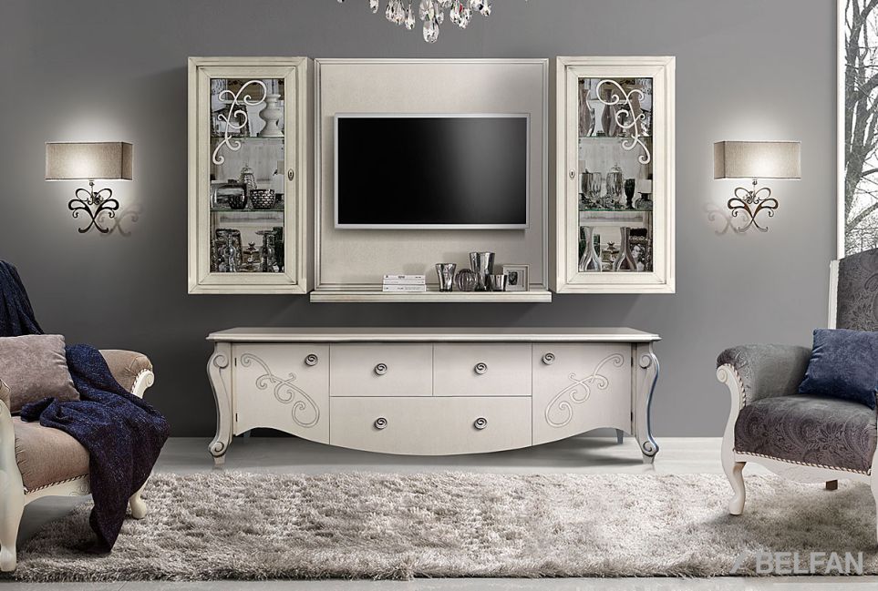 Шкаф навесной с декором, стекло "Луиза" (левый) массив и шпон дуба 3