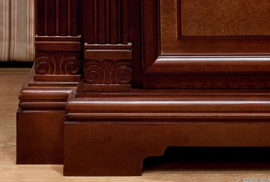 Набор мебели для библиотеки "Престиж-17.3" массив и шпон берёзы 2