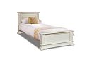 Кровать "Верди Люкс" (низкое изножье); с основанием, без матраса; (900x2000); слоновая кость