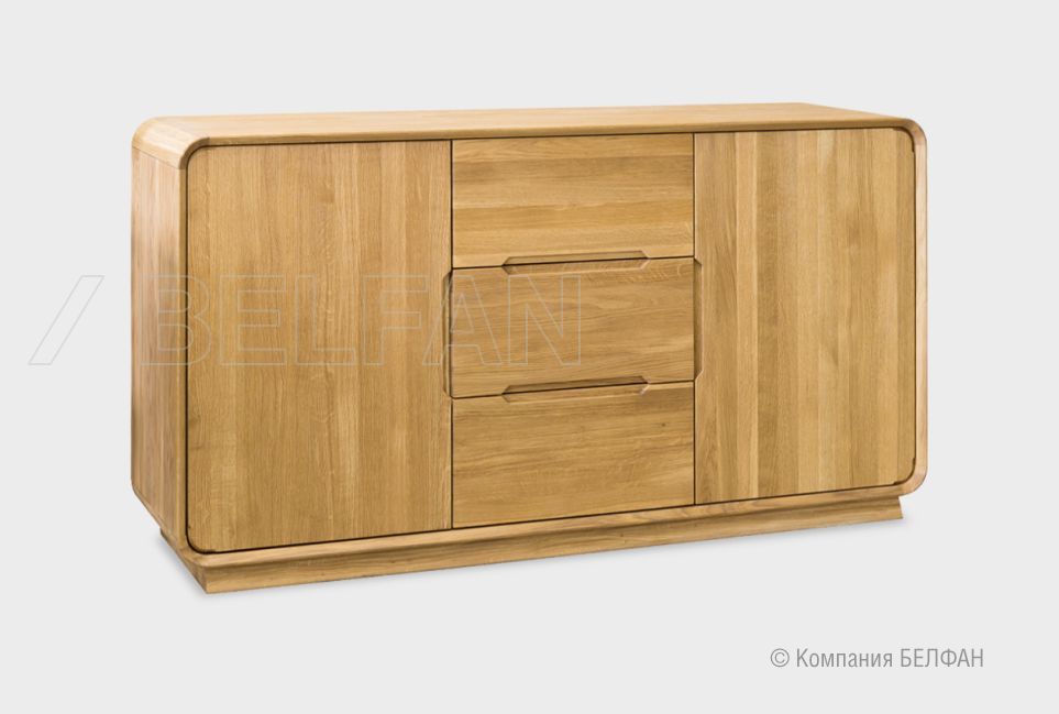 Тумба "Монблан" 3 (с ящиками) массив дуба 1