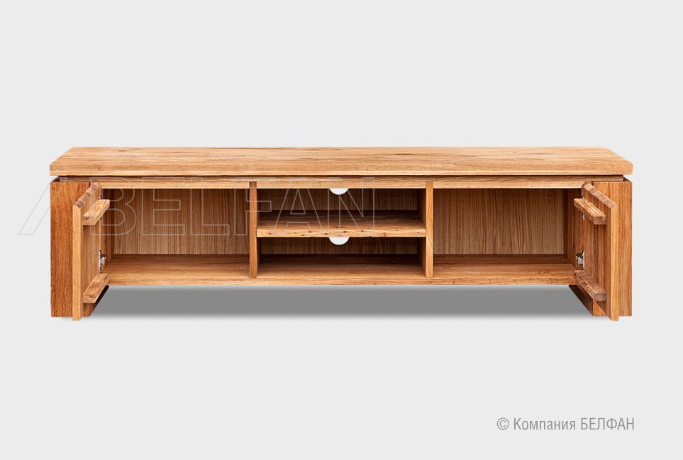 Тумба под ТВ "Берген" В-150 массив и шпон дуба 2
