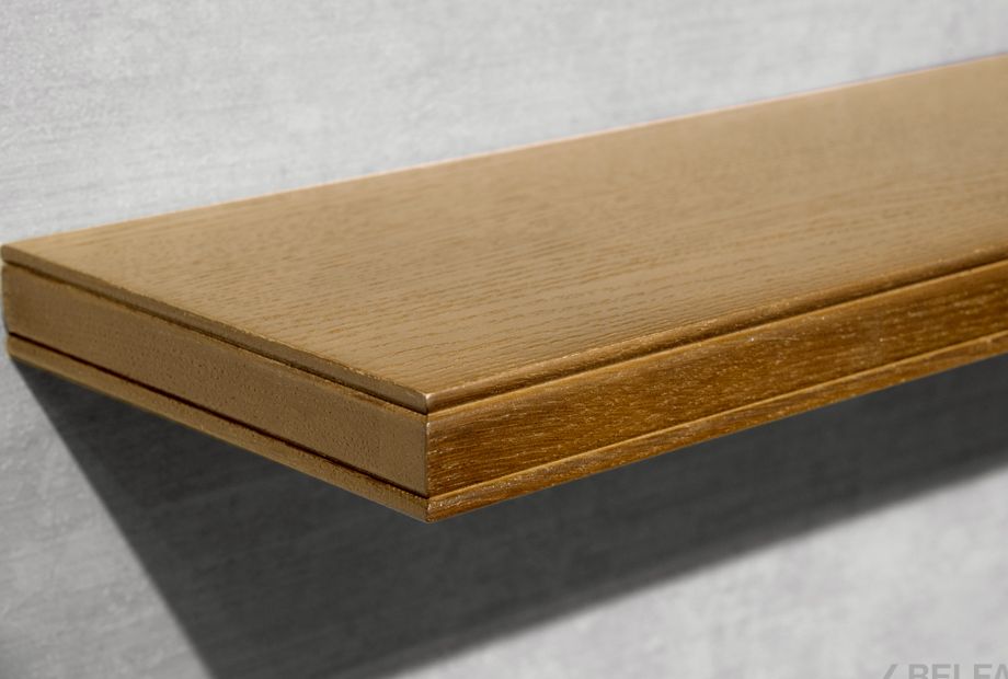 Полка навесная "Тэфи" массив и шпон дуба 3