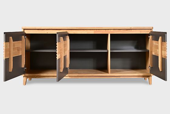 Тумба "Уоллстрит" 3 массив дуба, МДФ 6