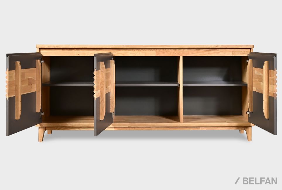 Тумба "Уоллстрит" 3 массив дуба, МДФ 11