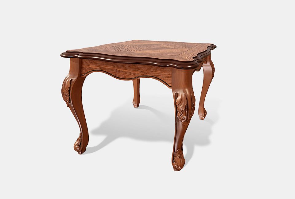 Стол журнальный "Алези 05"; слоновая кость с золочением