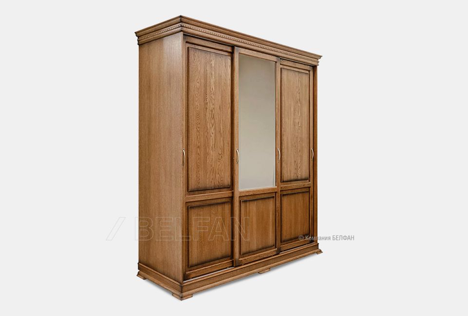 Шкаф-купе 3-х дв. "Верди Люкс"; дуб рустикаль с патиной