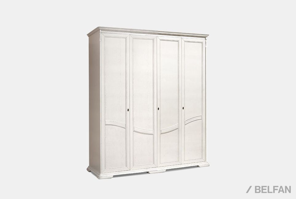 Шкаф для одежды 4-х дв. "Лика" (без зеркала) массив и шпон дуба 1