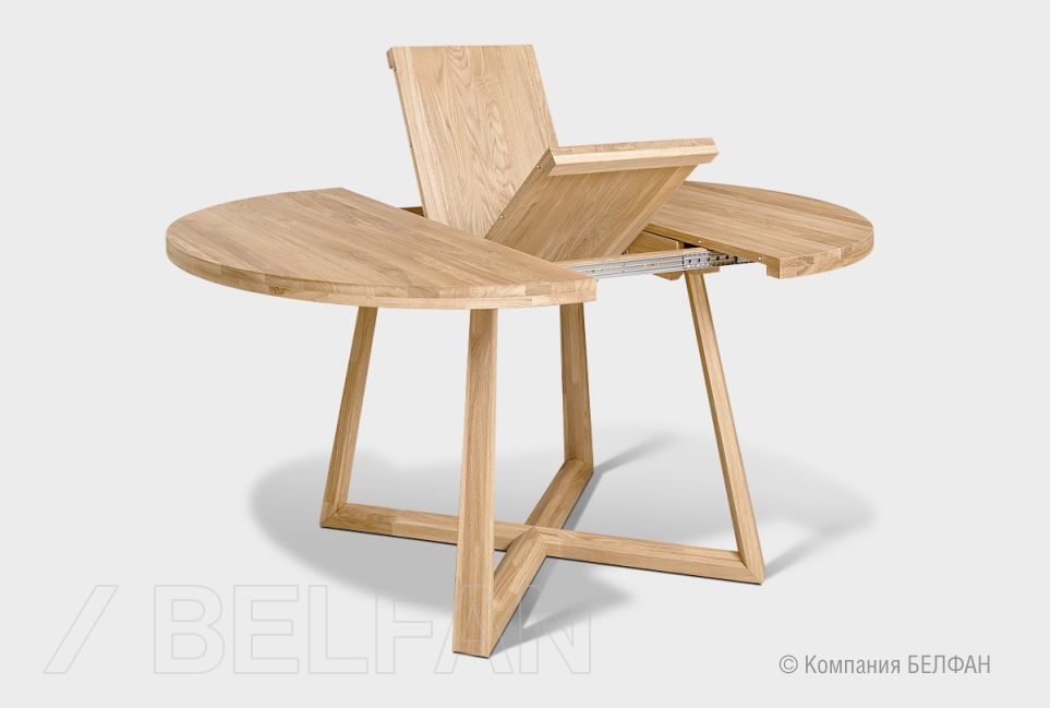 Стол обеденный "Мидгард" (раскладной) массив дуба 2