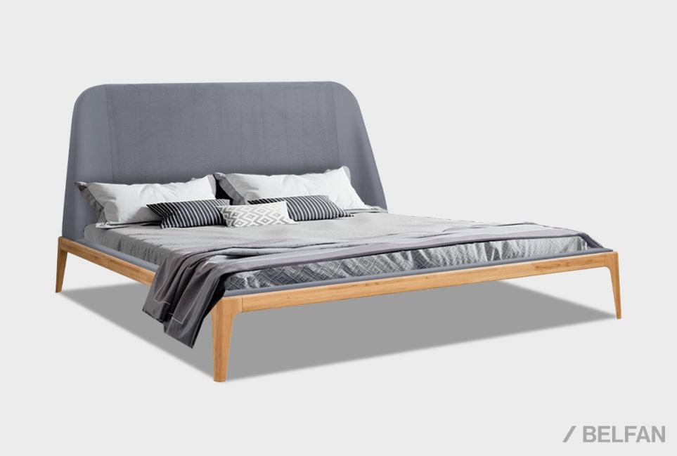 Кровать "Bergamo" (мягкое изголовье) массив дуба 1