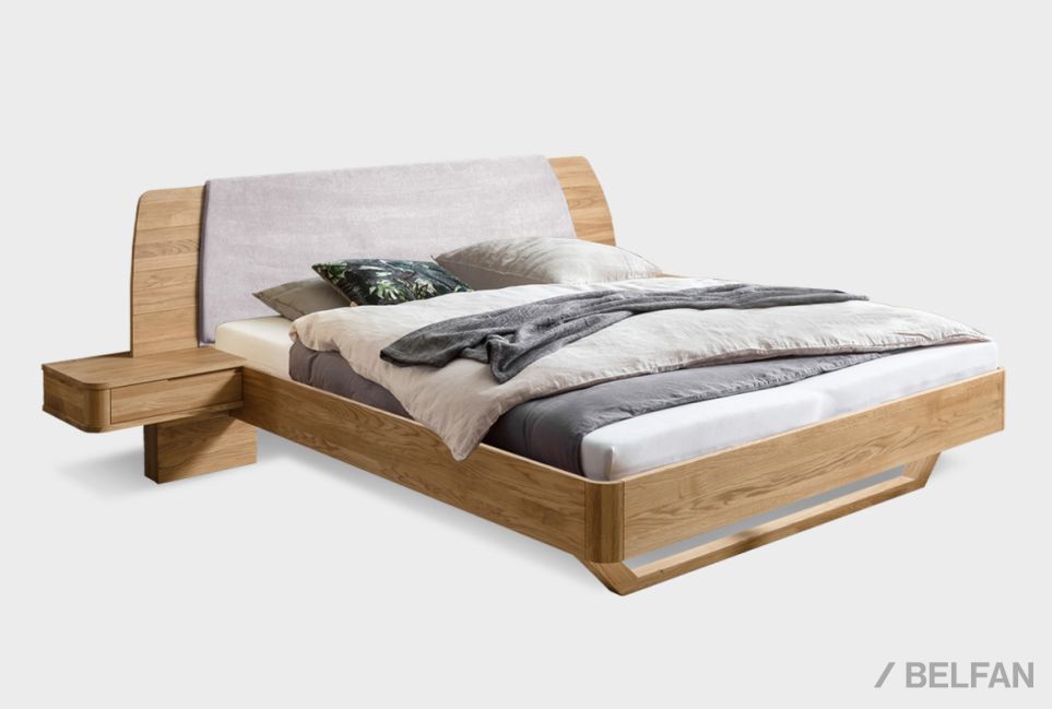 Кровать "Монблан" (с прикроватными тумбами) массив дуба 1