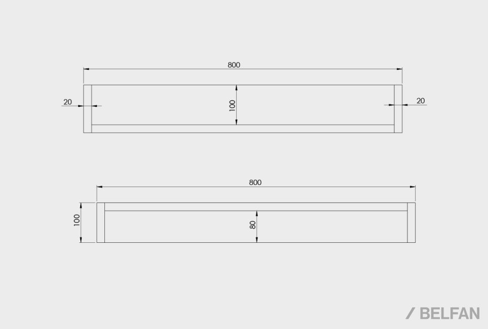 Полка настенная "Wallstreet" массив дуба 2