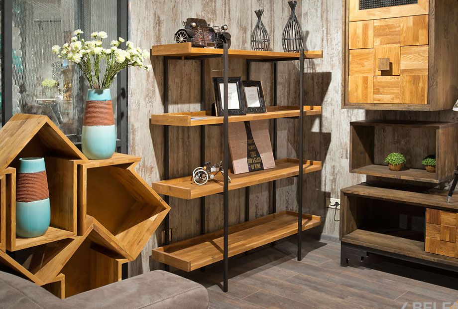 Стеллаж открытый "Cube Design" 4 массив дуба 7