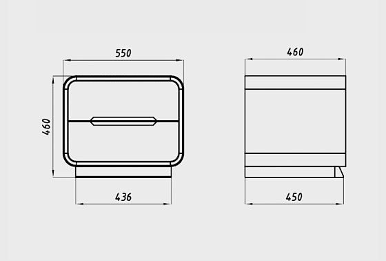 Тумба прикроватная "Монблан" массив дуба 12