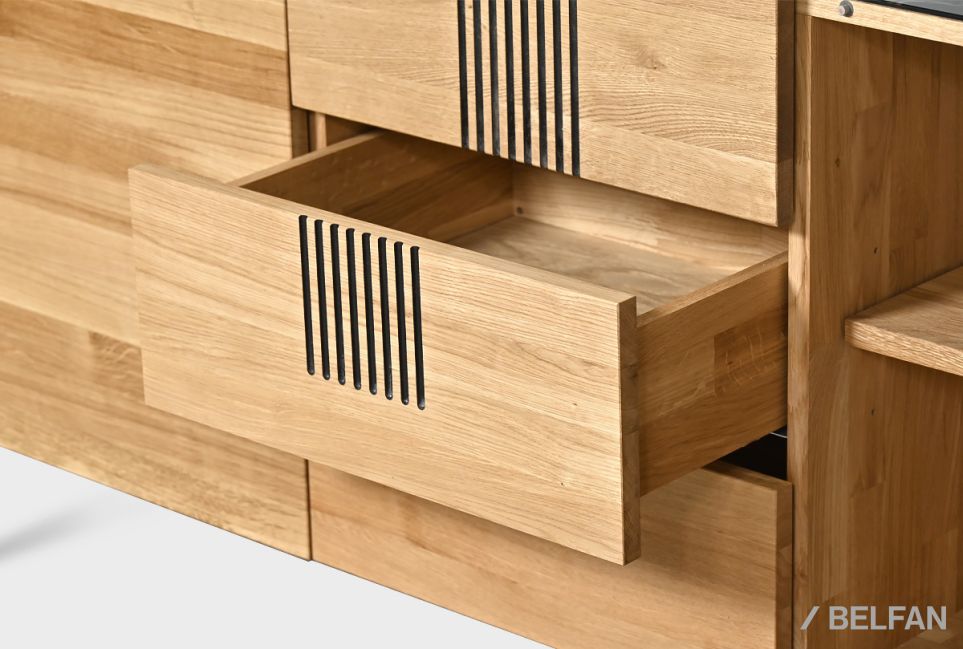 Тумба "Бергамо" 3 (с ящиками) массив дуба 7