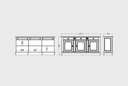 Тумба 3-х дверная "Бриансон"
