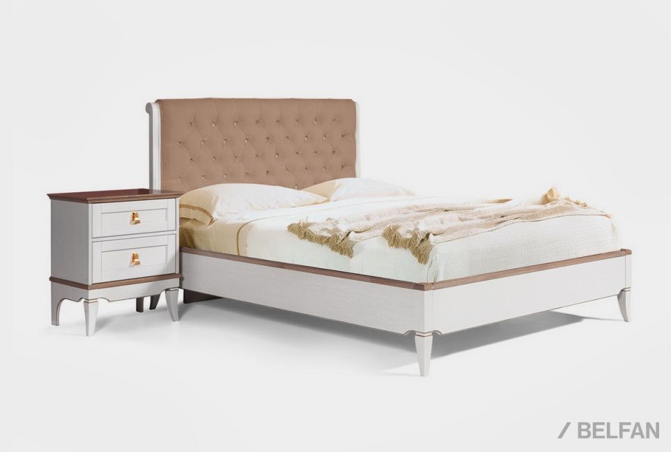 Кровать "Стюарт" (мягкое изголовье) массив и шпон дуба 1