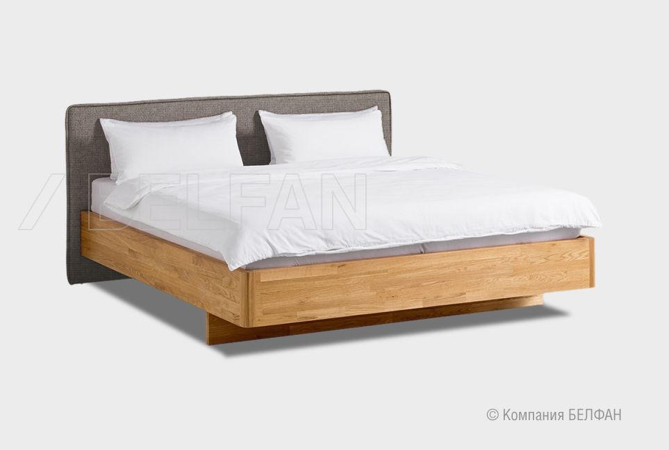 Кровать "Норд" (мягкое изголовье) массив дуба 1