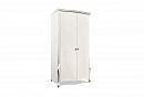 Шкаф для одежды 2-х дверный "Луиза"; белая эмаль с серебряной патиной