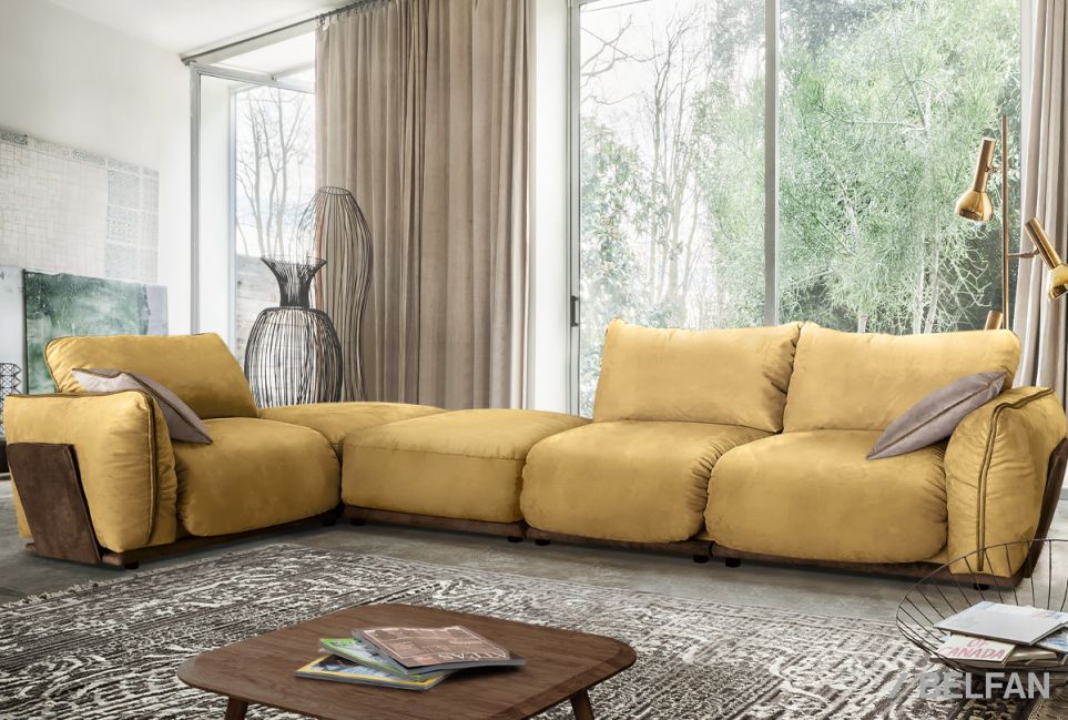 "Ferre" диван 3-х местный с пуфом 2