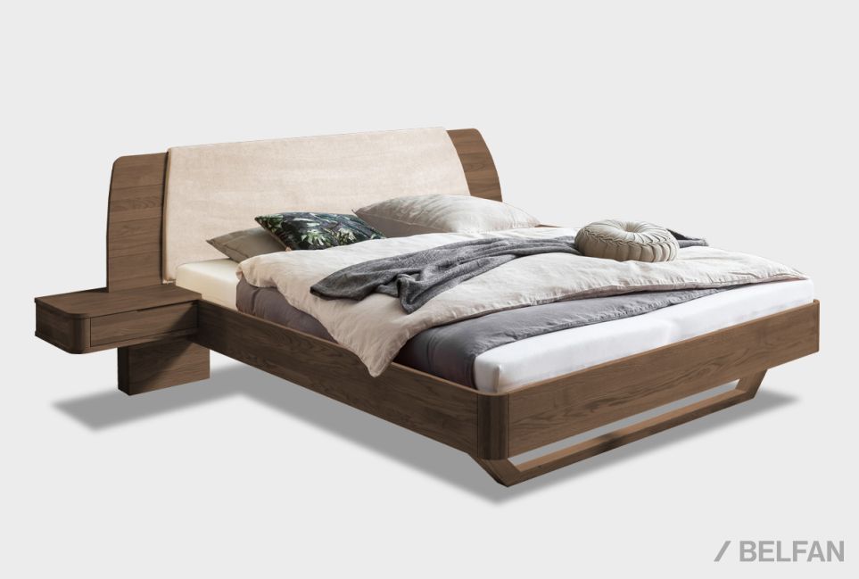 Кровать "Монблан" (с прикроватными тумбами) массив дуба 1