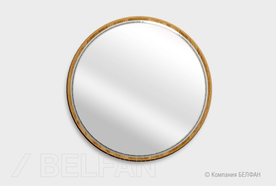 Зеркало настенное "Wallstreet" (круглое) массив дуба 1