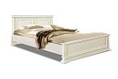 Кровать "Верди Люкс" (низкое изножье); с основанием, без матраса; (1400x2000); слоновая кость с золочением