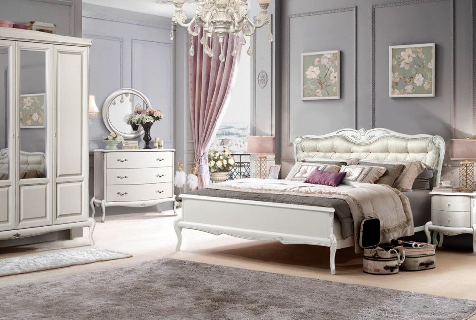 Кровать "Fleuron" (низкое изножье) массив и шпон дуба 6