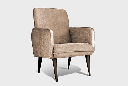 Кресло "Стью"; нераскл.; венге; Velvet Lux 52 (гр. 1/СМ)