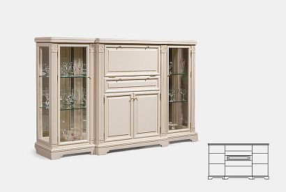 Тумба "Престиж"; ГМ 5951; крем с патиной