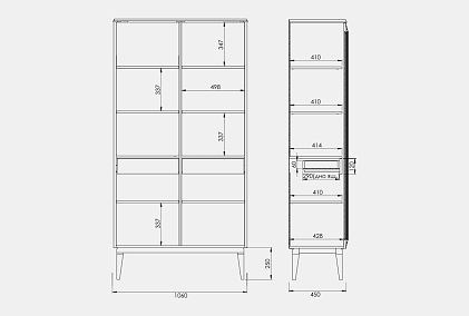 Витрина 2-х дв. "Сакраменто"