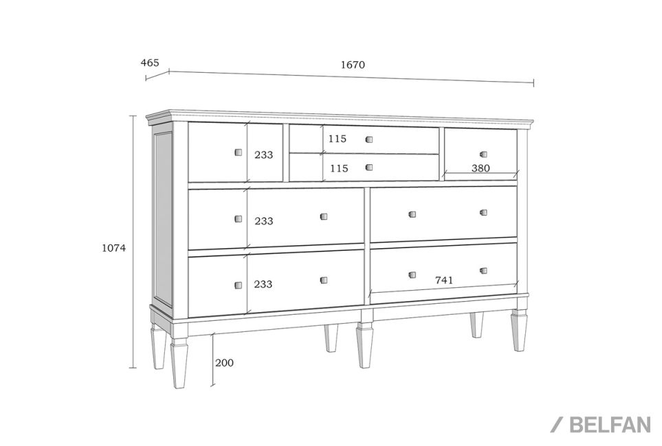 Комод "Ольса" 224 массив сосны 5