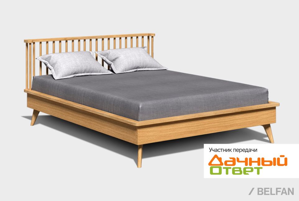 Кровать "Elva" массив и шпон дуба 1