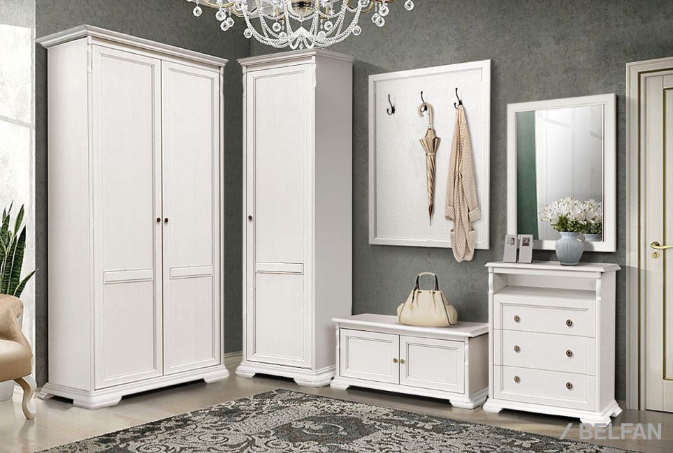 Вешалка настенная для прихожей "Лика" массив и шпон дуба 2