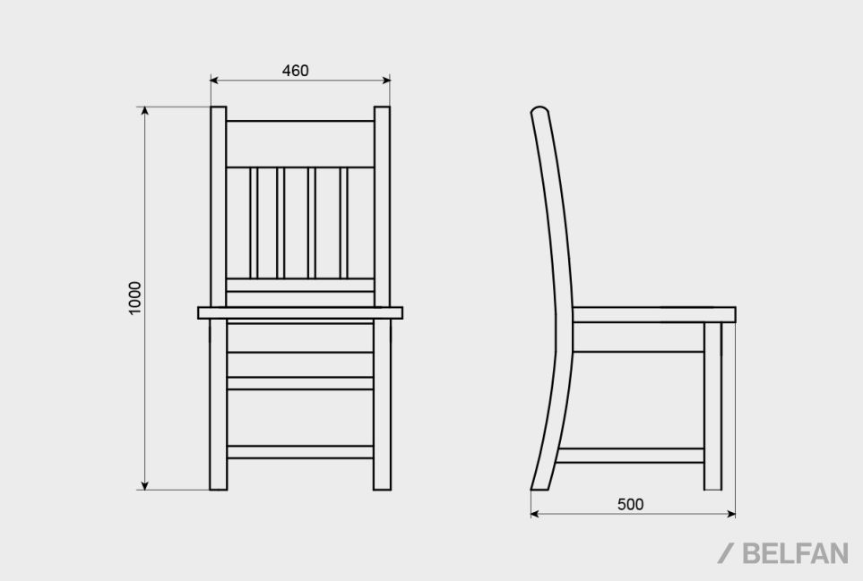 Стул "Горд" массив дуба 4