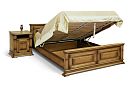 Кровать "Верди Люкс" (высокое изножье) с подъемным механизмом; без матраса; *П 434.14п; (1800x2000); дуб рустикаль с патиной