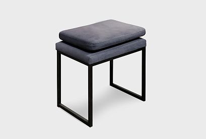 Банкетка "Арт" металл (маленькая); *КМ-009.224; черный; Velutto 32