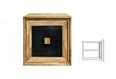 Модуль настенный "Cube Design" 1; фасад "стекло"; правый; бейц-масло