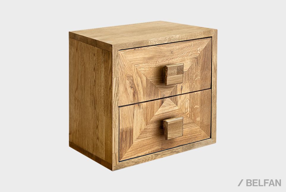 Модуль для стеллажей открытых "Cube Design" (с ящиками) массив дуба 1