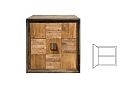 Модуль настенный "Cube Design" 1; фасад "шашки"; левый; графит, бейц-масло