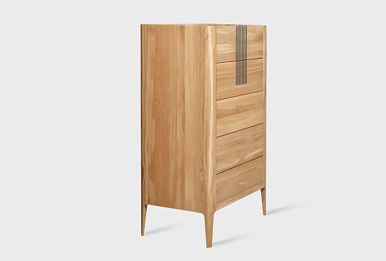 Комод "Бергамо" 5 (высокий) массив дуба 6