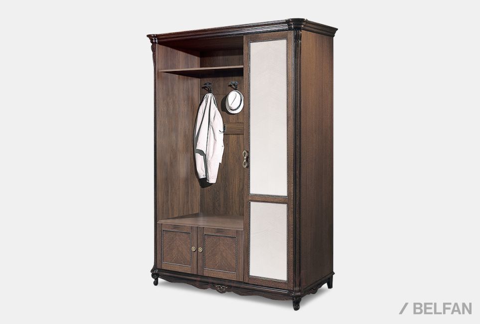 Шкаф комбинированный "Алези 1з" массив и шпон дуба 1