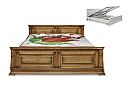 Кровать "Верди Люкс" (высокое изножье) с подъемным механизмом; без матраса; (1600x2000); дуб рустикаль с патиной
