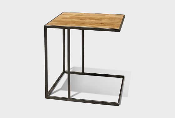 Стол кофейный "Art Collection" приставной массив дуба, металл 4