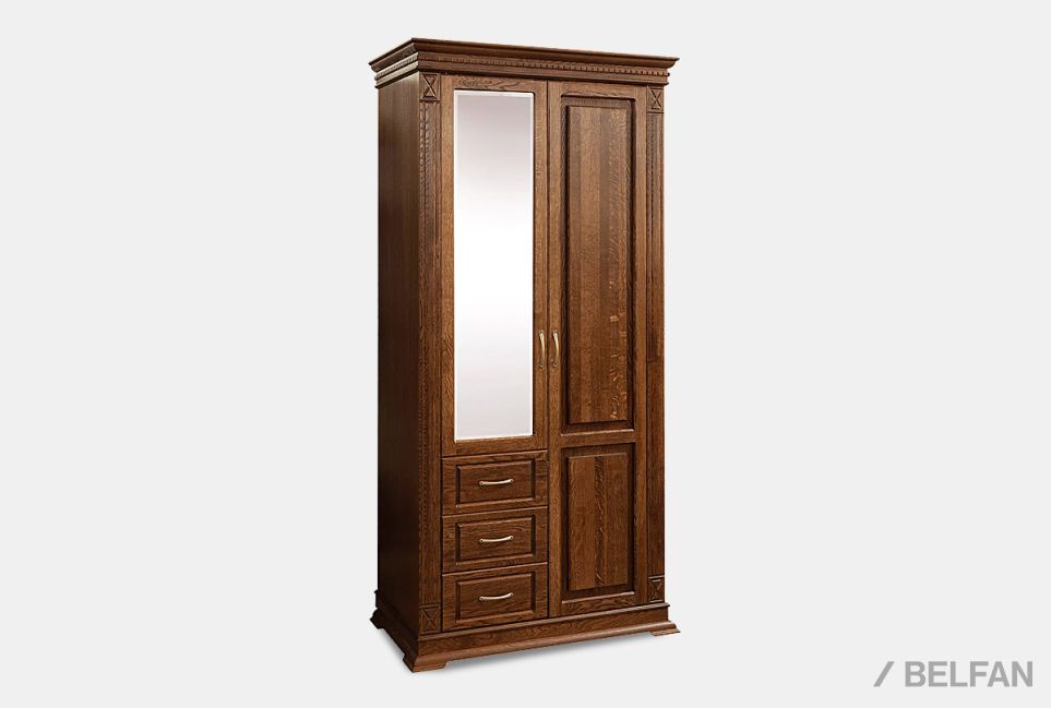 Шкаф комбинированный "Верди Люкс" 12з массив и шпон дуба 1